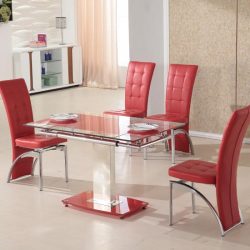 Extendable-Dining-Table-4-Chairs-red